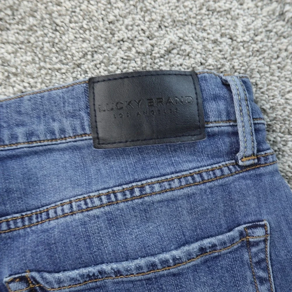 Lucky Brand Jeans Mens 34X32 Dark Blue Denim Pants 221 Straight Stretch Preppy‎